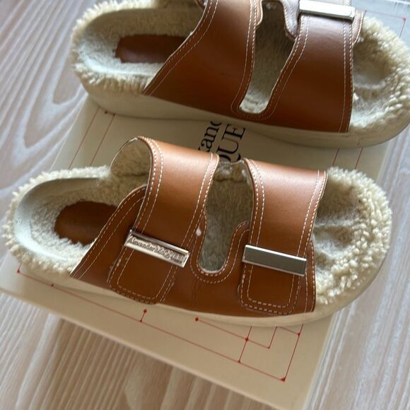 Alexander McQueen Shearling Lined Hybrid Sandal size 37 - Picture 2 of 12